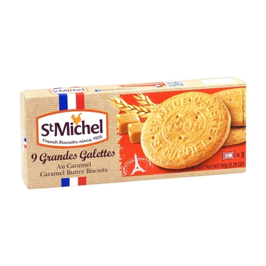 St Michel Large Caramel French Butter Cookies 5.29oz (150g) - 3178530402278