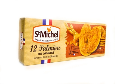 St Michel Caramel Palmier French Butter Cookies 100g (3.52 oz) - 3178530409673