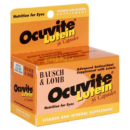 Bausch + Lomb Ocuvite® Lutein & Zeaxanthin Vitamin & Mineral Supplement 36 ct Capsules - 324208403198
