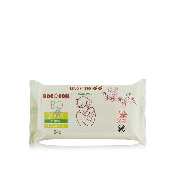 Bocoton BIO cotton baby wipes x54 - Waitrose UAE & Partners - 3265660399100