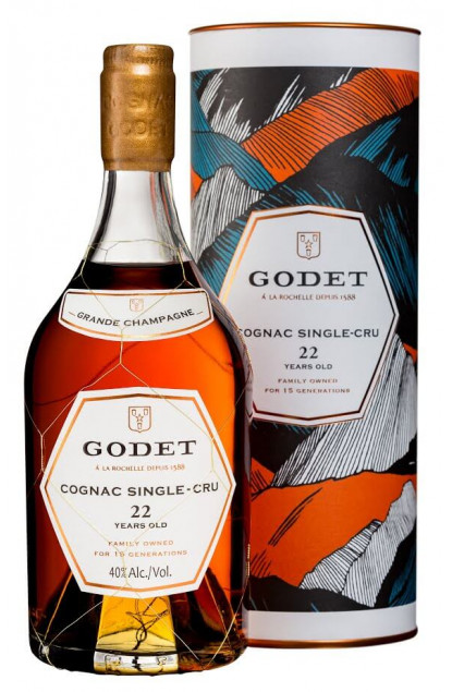 Godet 22 Years Old Cognac Grande Champagne - 3278485946596