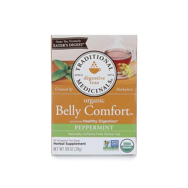 Traditional Medicinals organic belly comfort with peppermint 16s 28g - Waitrose UAE & Partners - 32917000224