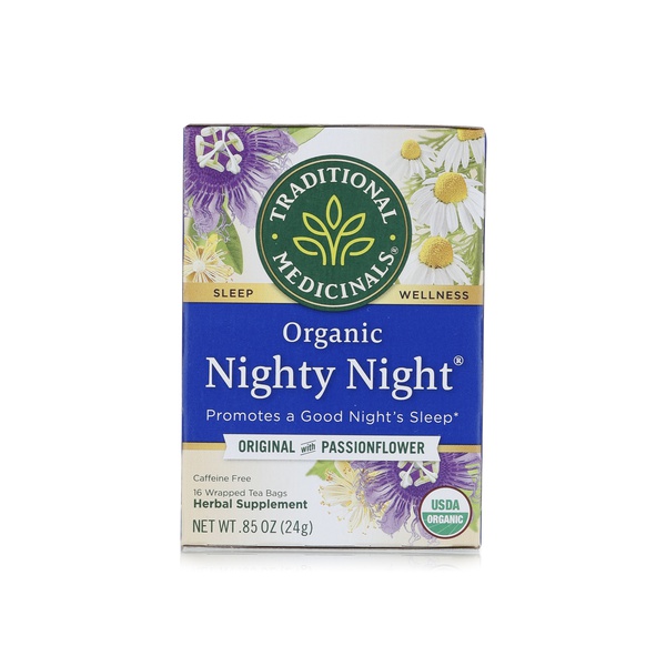 Traditional Medicinals organic nighty night tea 16s 24g - Waitrose UAE & Partners - 32917000323