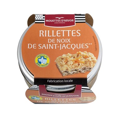 Les Mouettes d'Arvor French Scallop Rillettes 125 g (4.4 oz) - 3365629160014