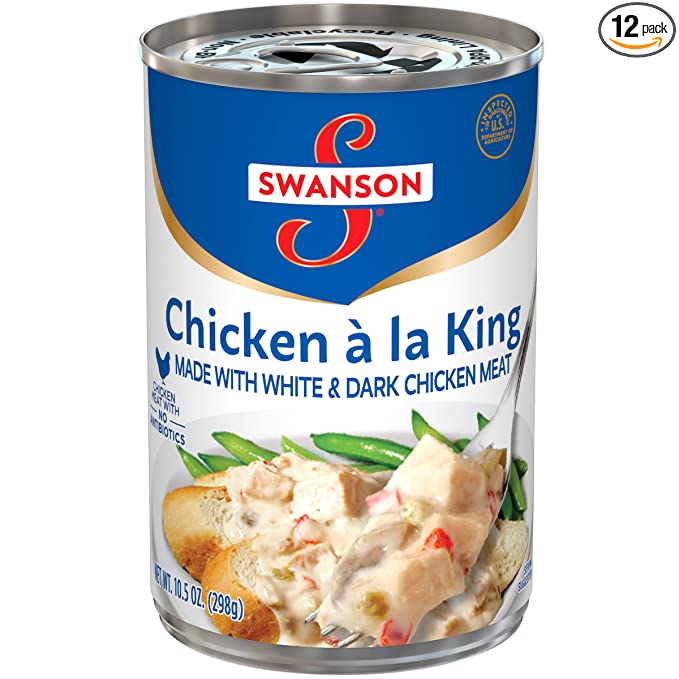 Swanson Chicken á la King Made with White and Dark Meat Chicken, 10.5 Ounce (Pack of 12) - 342667393317