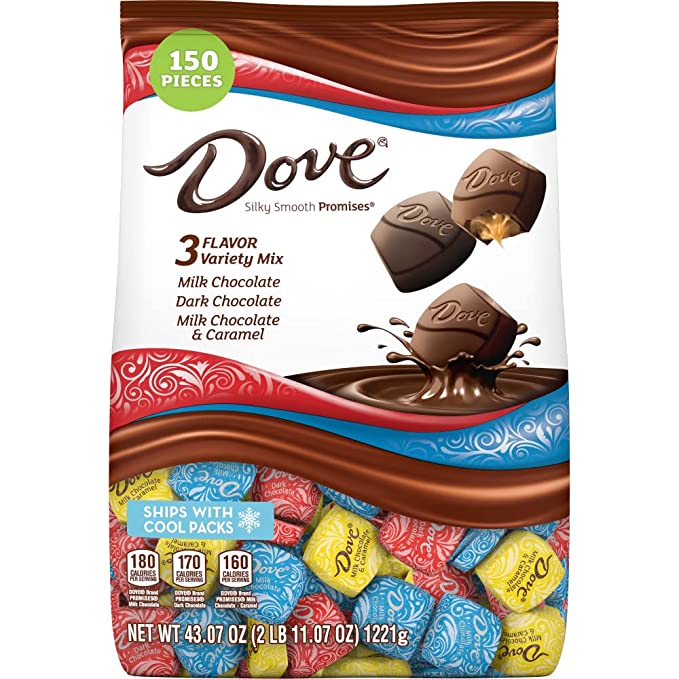  DOVE PROMISES Variety Mix Chocolate Candy 43.07-Ounce 150-Piece Bag  - 342907962891