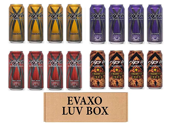  LUV BOX- Variety Rip It Energy Fuel Drinks 16 oz. RIP IT Citrus X , RIP IT G-Force , RIP IT Red Zone ,by evaxo  - 343528902709