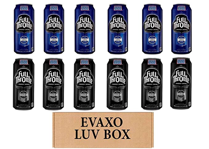  LUV BOX- Variety Full Throttle Drinks 16 oz. / 12pk , Full Throttle Blue Agave Cans , Full Throttle Original Cans. By Evaxo  - 343528903522