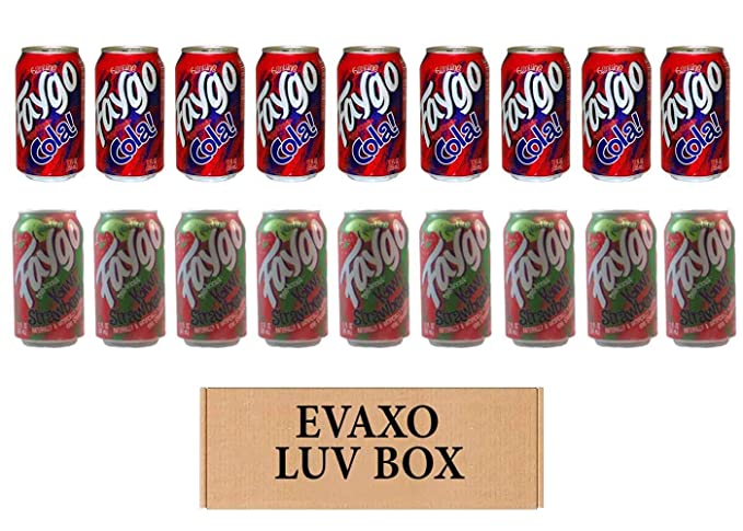 LUV BOX- variety Faygo naturally flavored soda cans 12 oz. pack of 18 , faygo cola , Kiwi_Strawberry.by evaxo - 343528905359