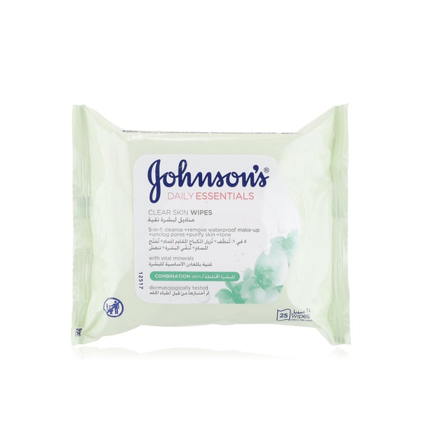 Johnson & Johnson oil balancing wipes 25s - Waitrose UAE & Partners - 3574660583380