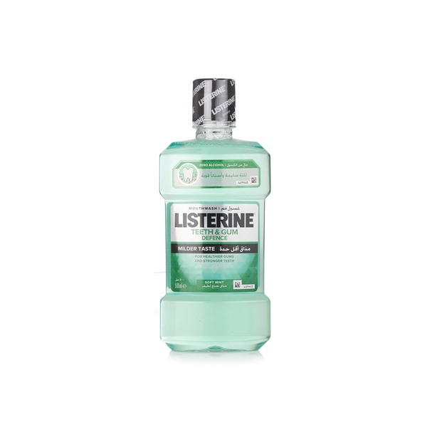 Listerine mouthwash teeth and gum defense zero 500ml - Waitrose UAE & Partners - 3574661397634