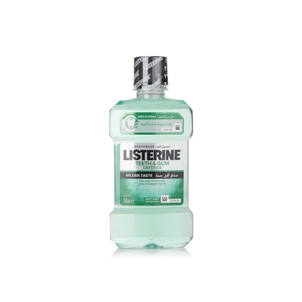 Listerine mouthwash teeth and gum defense zero 250ml - Waitrose UAE & Partners - 3574661397641