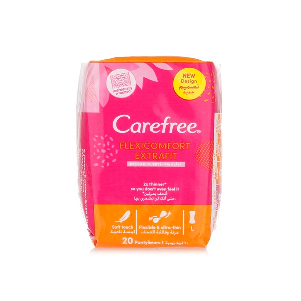 Carefree panty liners flexi comfort extra fit 20s - Waitrose UAE & Partners - 3574661403663