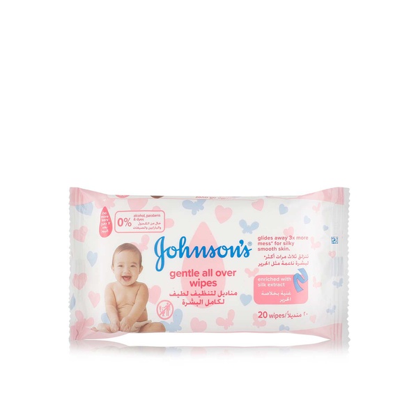 Johnson's Gentle All Over baby wipes x20 - Waitrose UAE & Partners - 3574661429731