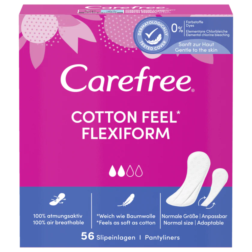 Carefree Cotton Flexiform 56 Stück - 3574661485621