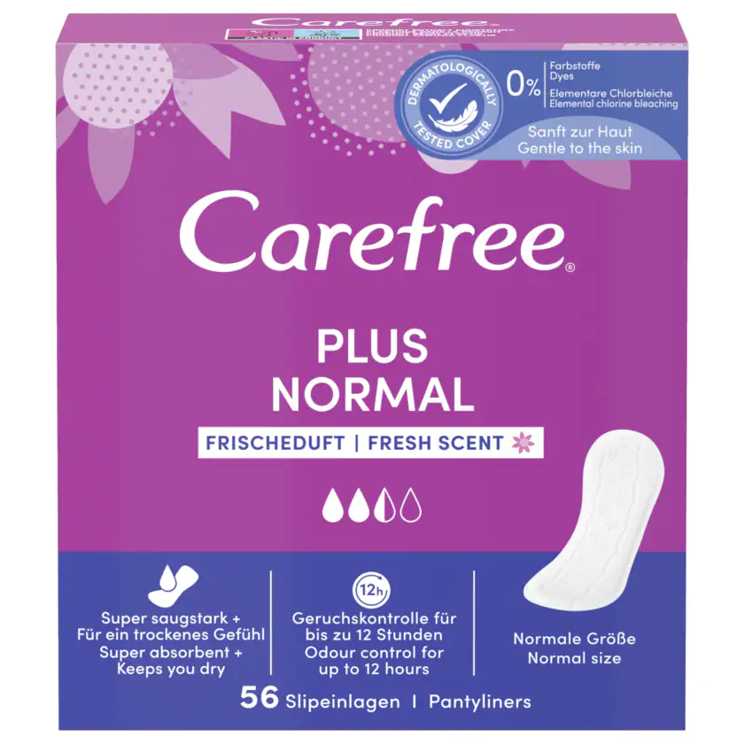 Carefree Plus Slipeinlagen Original Frischeduft 56 Stück - 3574661487397