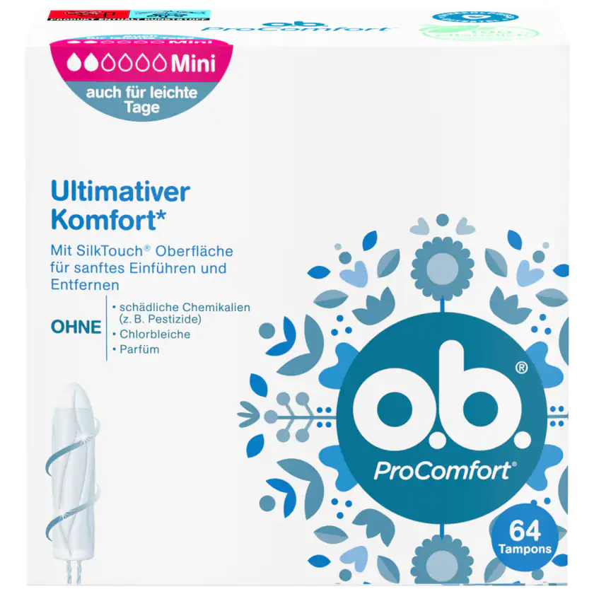 o.b. Tampons ProComfort Mini 64 Stück - 3574661582481
