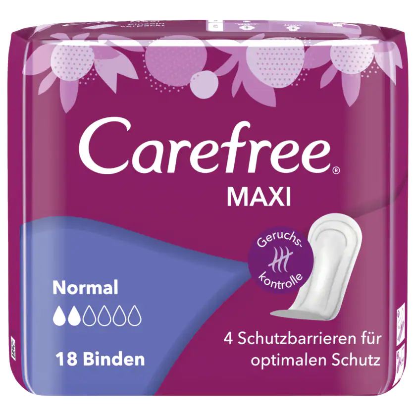 Carefree Maxi Binden Normal 18 Stück - 3574661585857