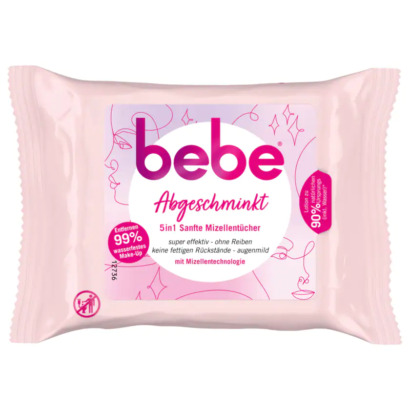 Bebe 5in1 Sanfte Mizellentücher 25 Stück - 3574661634357