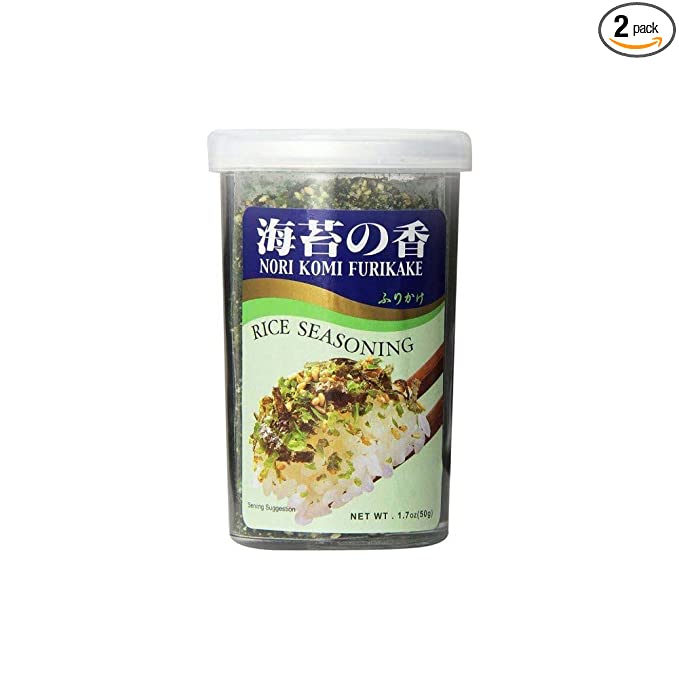 JFC - Nori Komi Furikake (Rice Seasoning) 1.7 Ounce Jar (Pack of 2) - 359741963724