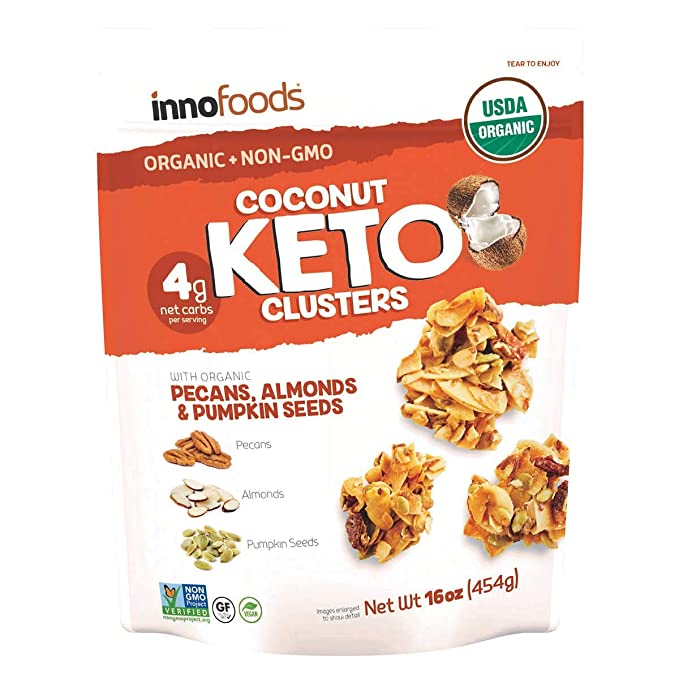  Coconut Keto Clusters with Organic Pecans, Almonds & Pumpkin Seeds - PACK OF 2  - 352268899224