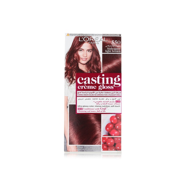 L'Oreal Paris Casting creme gloss no ammonia hair colour 550 mahogany light brown - Waitrose UAE & Partners - 3600521230336