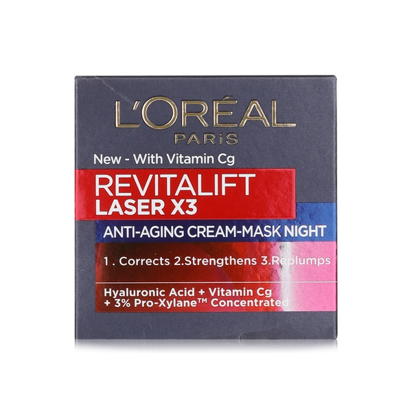 L'Oreal Paris Revitalift laser X3 anti-aging cream-mask night 50ml - Waitrose UAE & Partners - 3600522480143