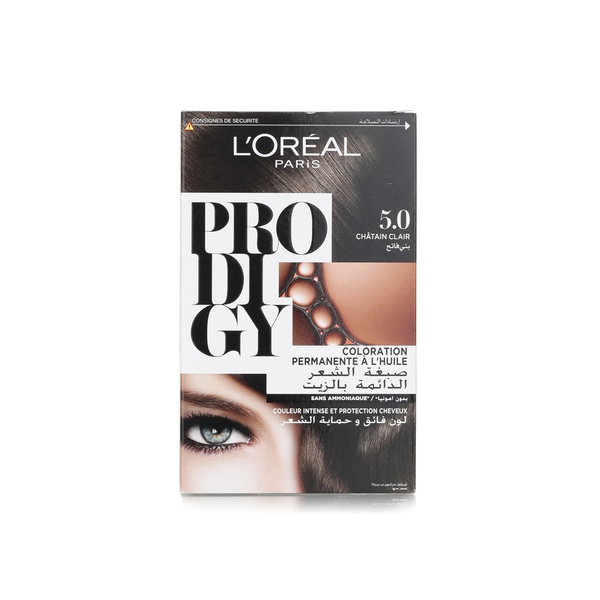 L'Oreal Paris Prodigy permanent no ammonia hair colour 5.0 light brown - Waitrose UAE & Partners - 3600522599319