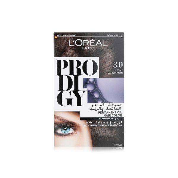 L'Oreal Paris Prodigy permanent no ammonia hair colour 3.0 dark brown - Waitrose UAE & Partners - 3600522599364