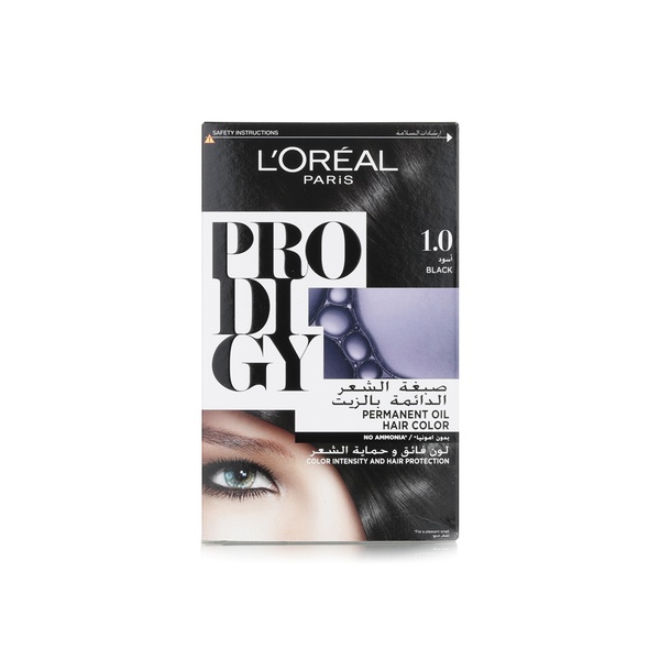 L'Oreal Paris Prodigy permanent no ammonia hair colour 1.0 black - Waitrose UAE & Partners - 3600522599388