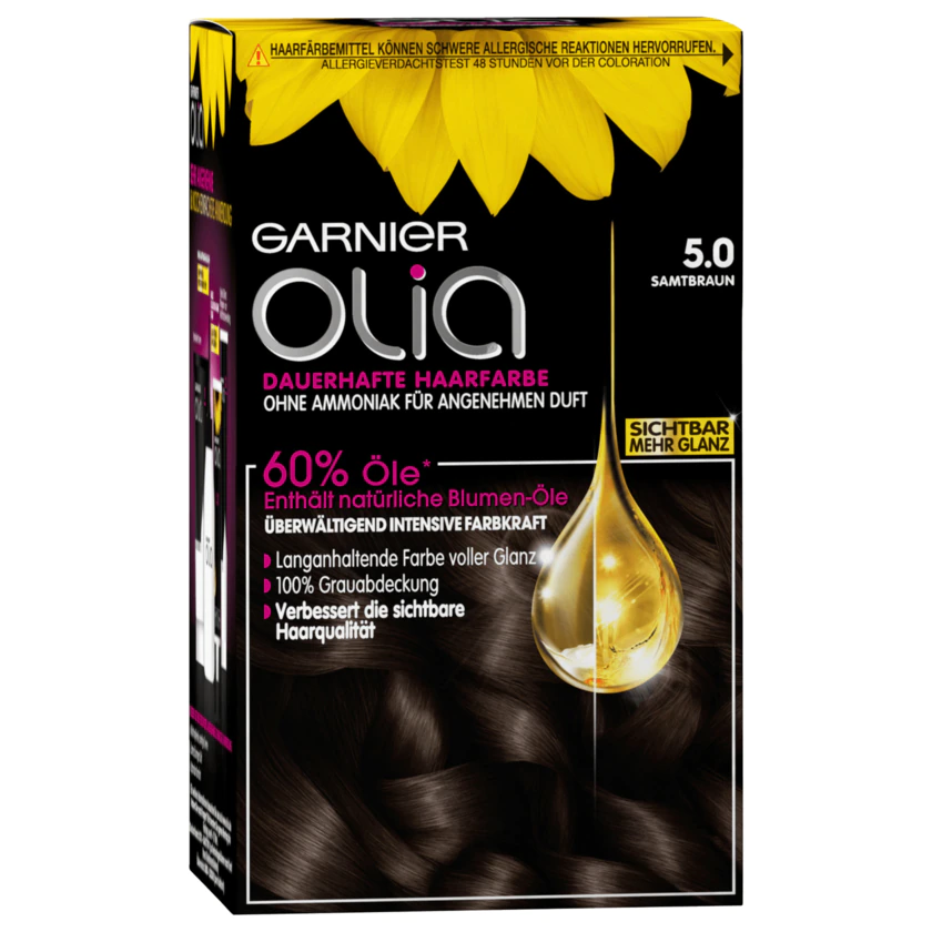 Garnier Olia Dauerhafte Haarfarbe 5.0 samtbraun - 3600541250505