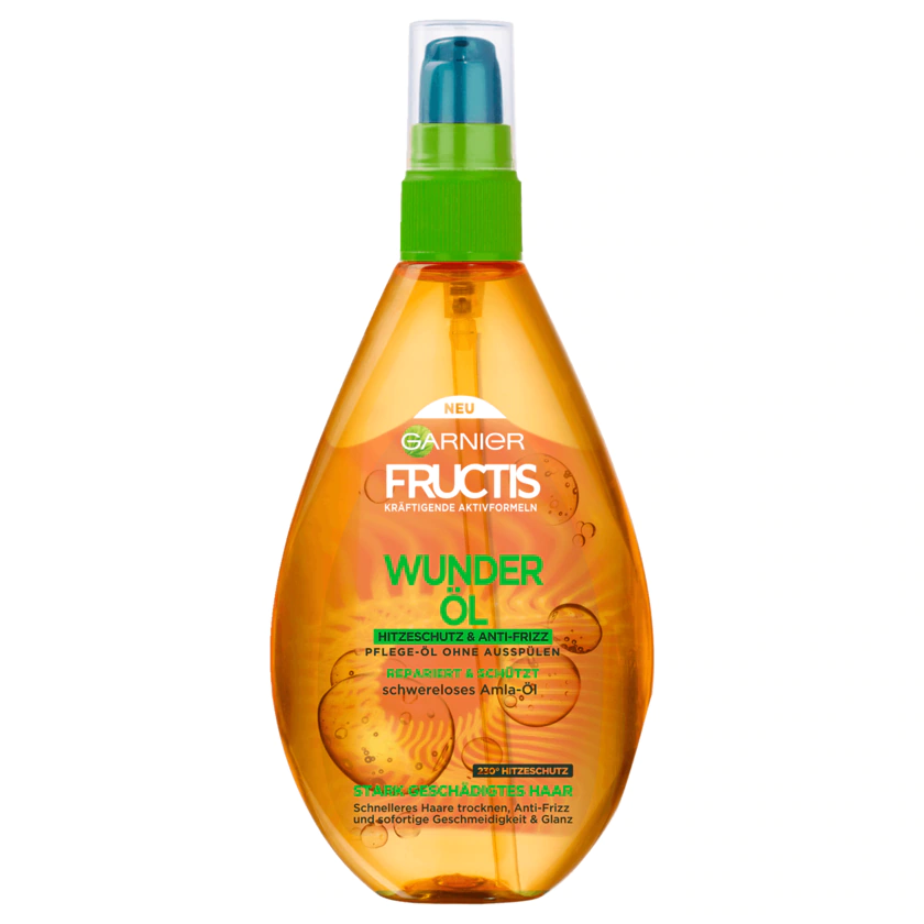 Garnier Fructis Schaden Löscher Wunder-Öl Hitzeschutz 150ml - 3600542020060