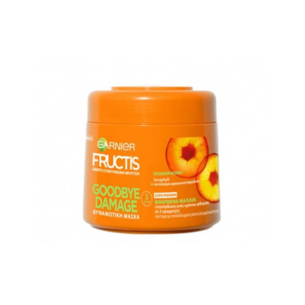 GARNIER FRUCTIS GOODBYE DAMAGE HAIR MASK FOR DAMAGED HAIR (ORANGE) 300ML - 3600542023962