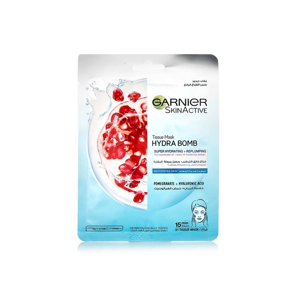 Garnier SkinActive pomegranate face tissue mask for dehydrated skin 32g - Waitrose UAE & Partners - 3600542064934