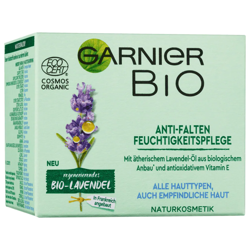 Garnier Bio Anti-Falten Feuchtigkeitspflege Creme 50ml - 3600542183888