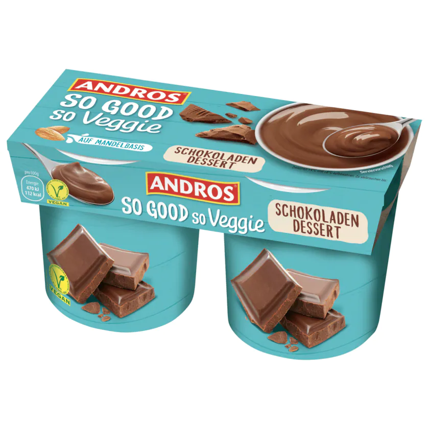 Andros Schokoladendessert vegan 2x120g - 3608580057888