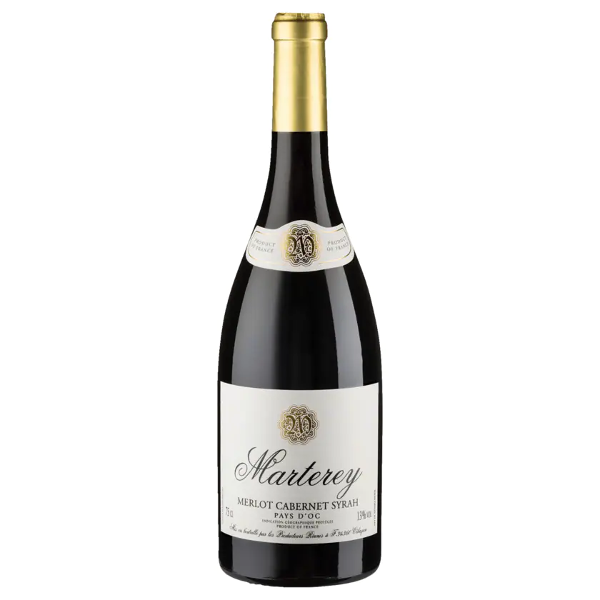 Marterey Rotwein Merlot Cabernet Syrah Pays D'OC halbtrocken 0,75l - 3700619318097