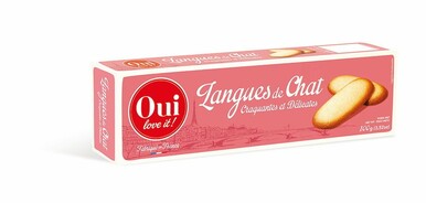 Oui Love It cat's tongue cookies 100g/3.52 oz - 3700867000027