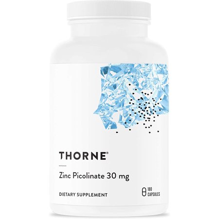 Thorne Research - Zinc Picolinate 30 mg - Well-Absorbed Zinc Supplement for Growth and Immune Function - 180 Capsules - 370301696937