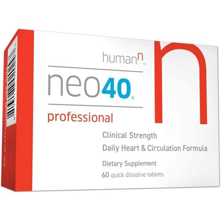 Neo40 Professional - Nitric Oxide Booster with Methylfolate - Natural Blood Pressure Supplement - May Help Support Healthy Blood Pressure, Circulation and Cardiovascular Health - 60 Tablets - 370301716758