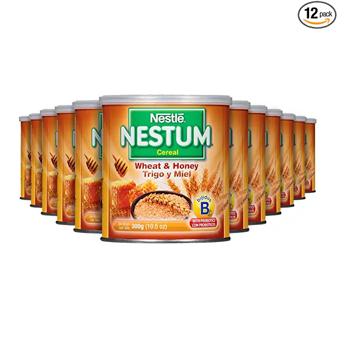 Nestle Nestum Instant Cereal, Wheat & Honey, 10.5 Ounce (Pack of 12) - 028000001650