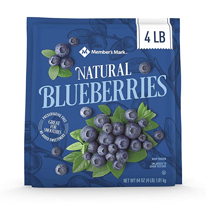  Evaxo Natural Frozen Blueberries (64 oz.)  - 370621445000