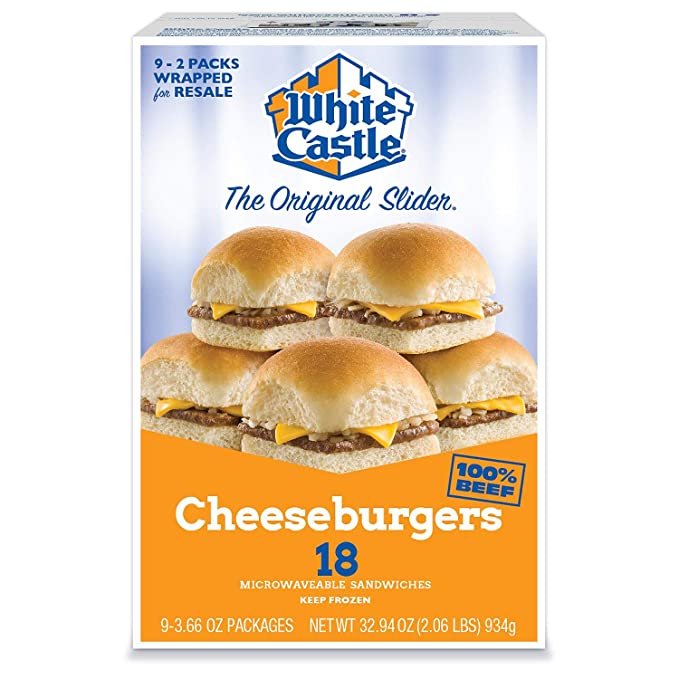  Evaxo White Castle Cheeseburger Sliders (18 ct. )  - 370621445666