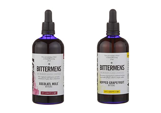 LUV BOX-Variety BITTERMENS BITTERS,5 Oz,Pack of 2,XOCOLATL MOLE VERY SMALL BATCH,HOPPED GRAPEFRUIT VERY SMALL BATCH BY Evaxo - 370621474116