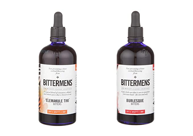  LUV BOX-Variety BITTERMENS BITTERS,5 Oz,Pack of 2,ELEMAKULE TIKI VERY SMALL BATCH,BURLESQUE VERY SMALL BATCH BY Evaxo  - 370621474291