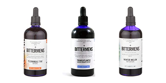 LUV BOX-Variety BITTERMENS BITTERS,5 Oz,Pack of 3,ELEMAKULE TIKI VERY SMALL BATCH,MODERN AROMATIC TRANSATLANTIC,WINTER MELON SMALL BATCH BY Evaxo - 370621475861