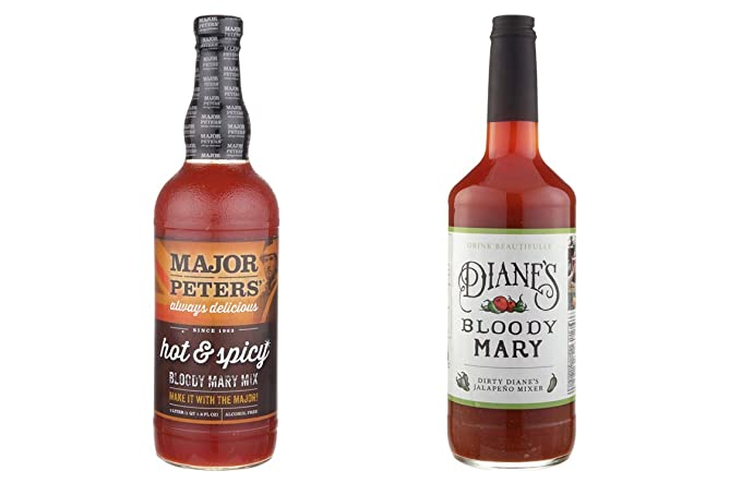 LUV BOX-Variety Bloody Mary Mix,32 Oz,Pack of 2,MAJOR PETERS HOT & SPICY BLOODY MARY MIX,DIANE'S BLOODY MARY BLOODY MARY MIX JALAPENO .By Evaxo - 370621476318