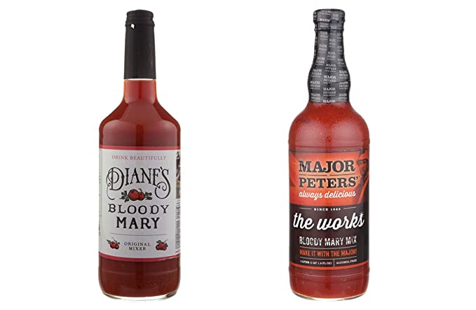  LUV BOX-Variety Bloody Mary Mix,32 Oz,Pack of 2,DIANE'S BLOODY MARY BLOODY MARY MIX ORIGINAL,MAJOR PETERS THE WORKS BLOODY MARY MIX By Evaxo  - 370621476363