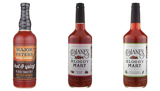 LUV BOX-Variety Bloody Mary Mix,32 Oz,Pack of 3,MAJOR PETERS HOT & SPICY BLOODY MARY MIX,DIANE'S BLOODY MARY BLOODY MARY MIX JALAPENO,DIANE'S BLOODY MARY BLOODY MARY MIX ORIGINAL .By Evaxo - 370621476431