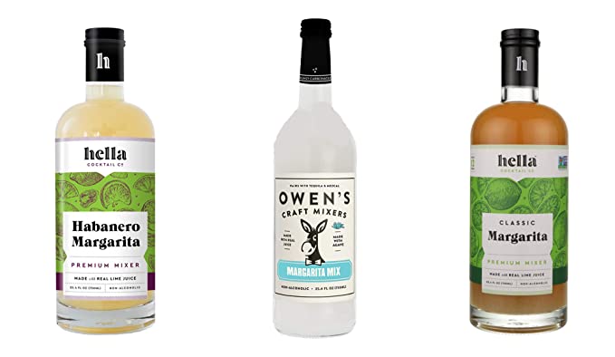 LUV BOX-Variety Margarita Mix,750 ml,Pack of 3,HELLA COCKTAIL CO. HABANERO MARGARITA MIX,HELLA COCKTAIL CO. MARGARITA MIX,OWEN'S CRAFT MIXERS MARGARITA MIX .By Evaxo - 370621476608